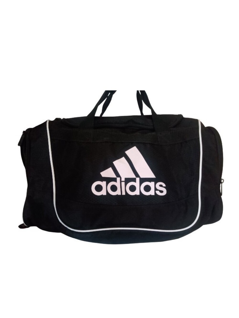 Adidas LA Kings Black Defender Medium Duffel Bag With White Logo And Piping